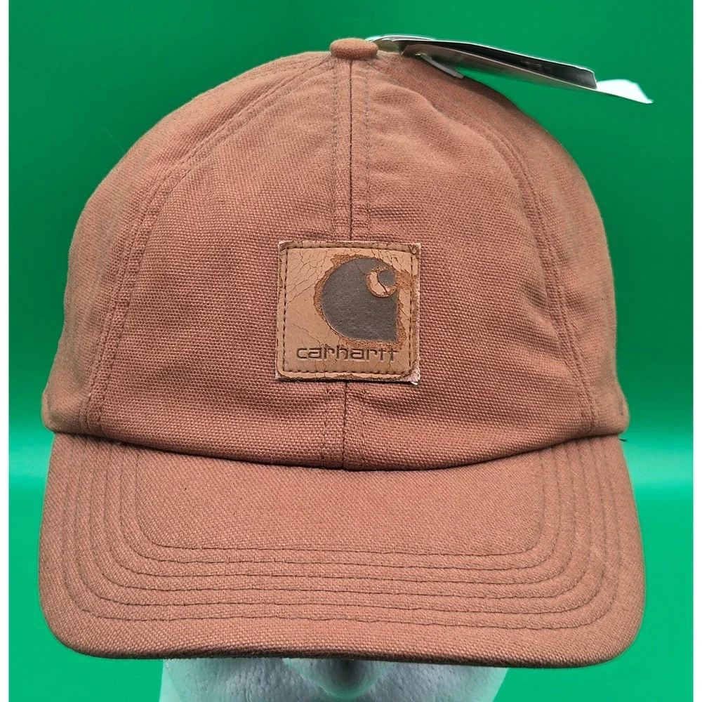 Carhartt A199 BRN Canvas Ear Flap Cap Brown Duck Workwear Hat M/L NWT NOS *Flaw*